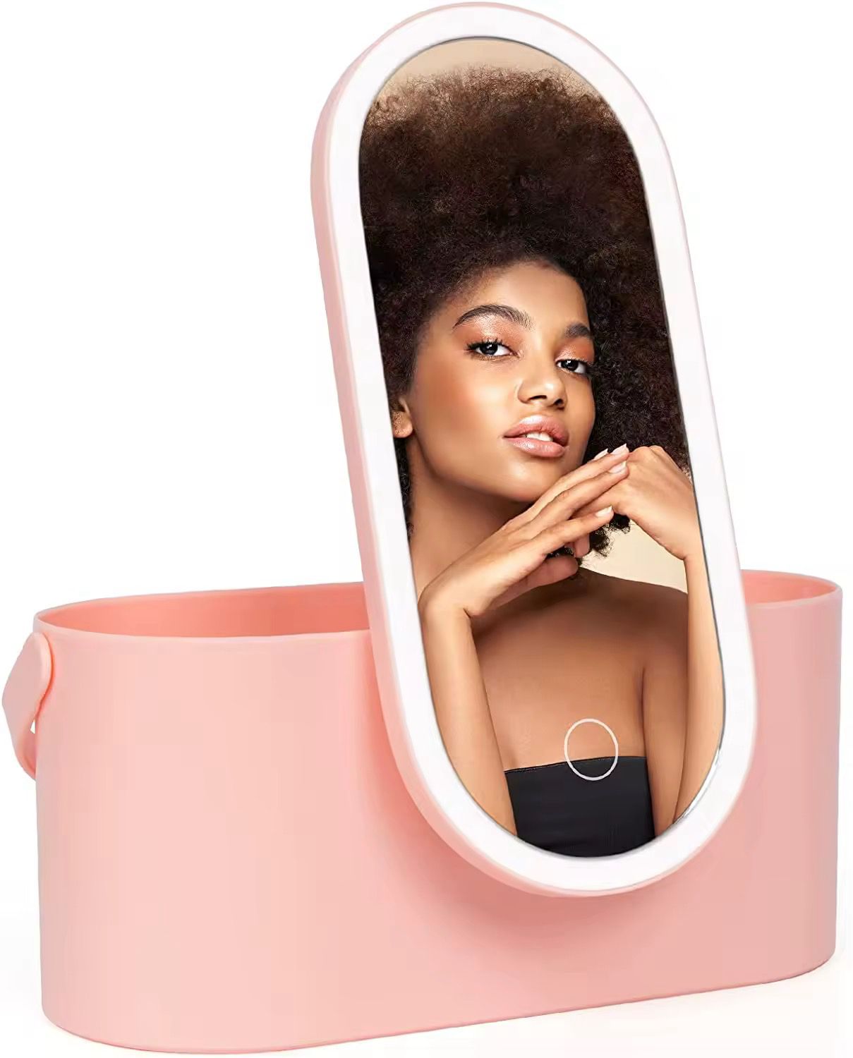 LED PORTABLE STORAGE MAKEUP MIRROR
